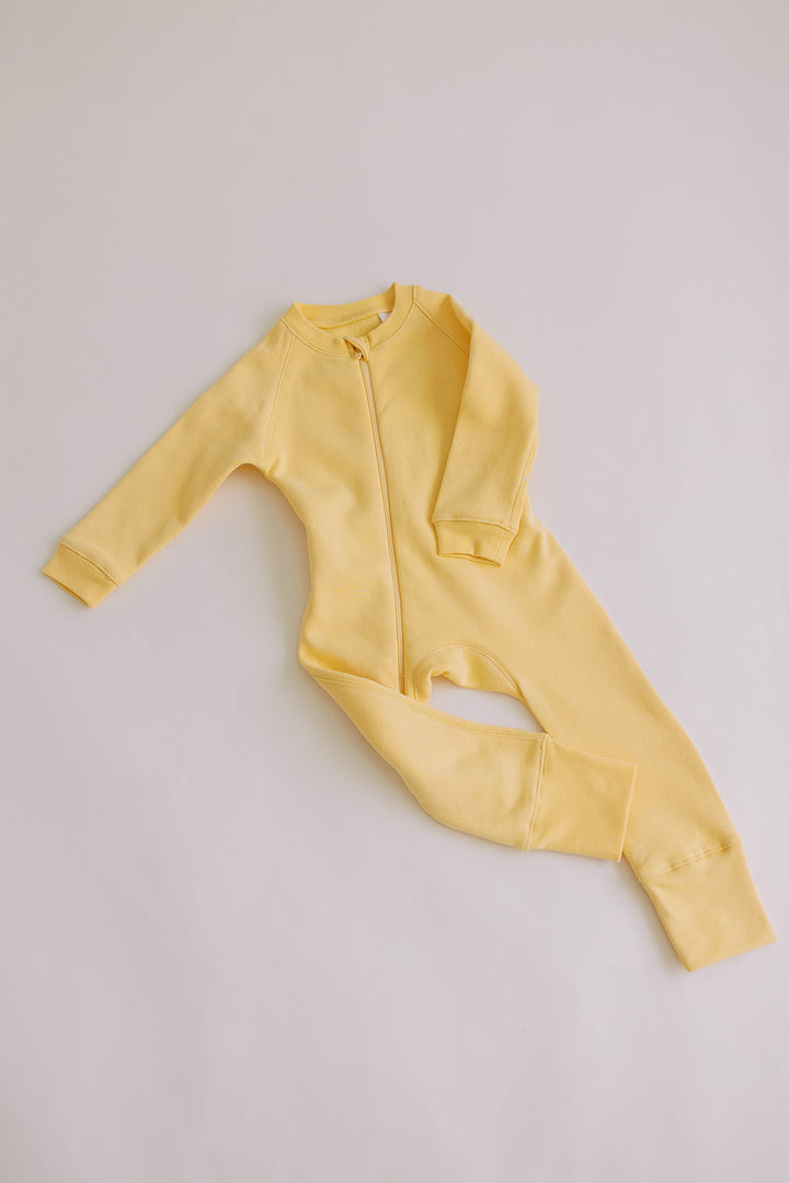 ORGANIC FLEECE ZIPPER ROMPER COTTON