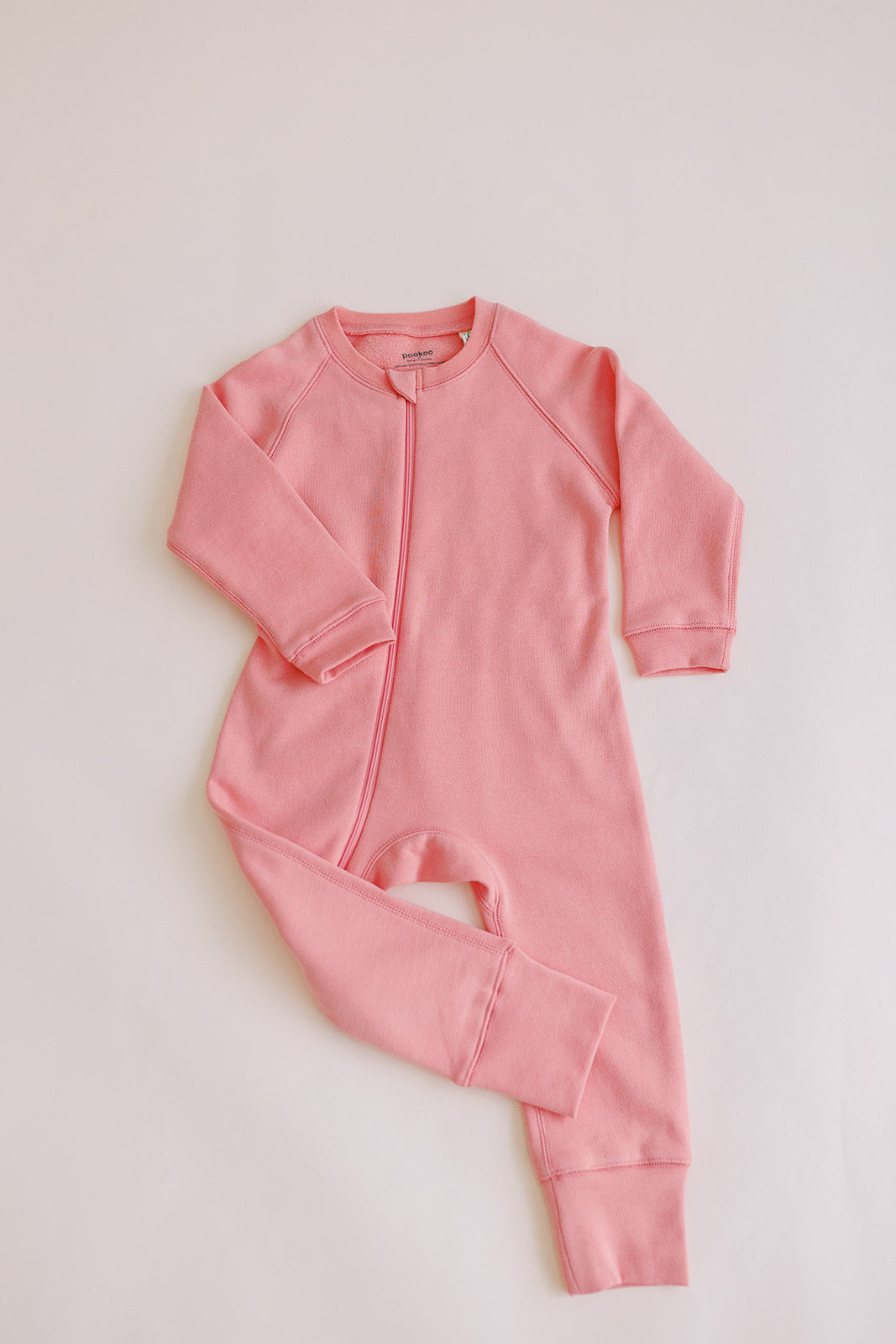 ORGANIC FLEECE ZIPPER ROMPER COTTON