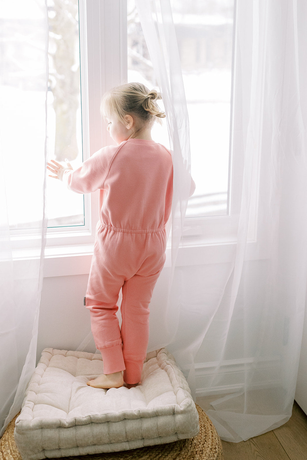 ORGANIC FLEECE ZIPPER ROMPER COTTON