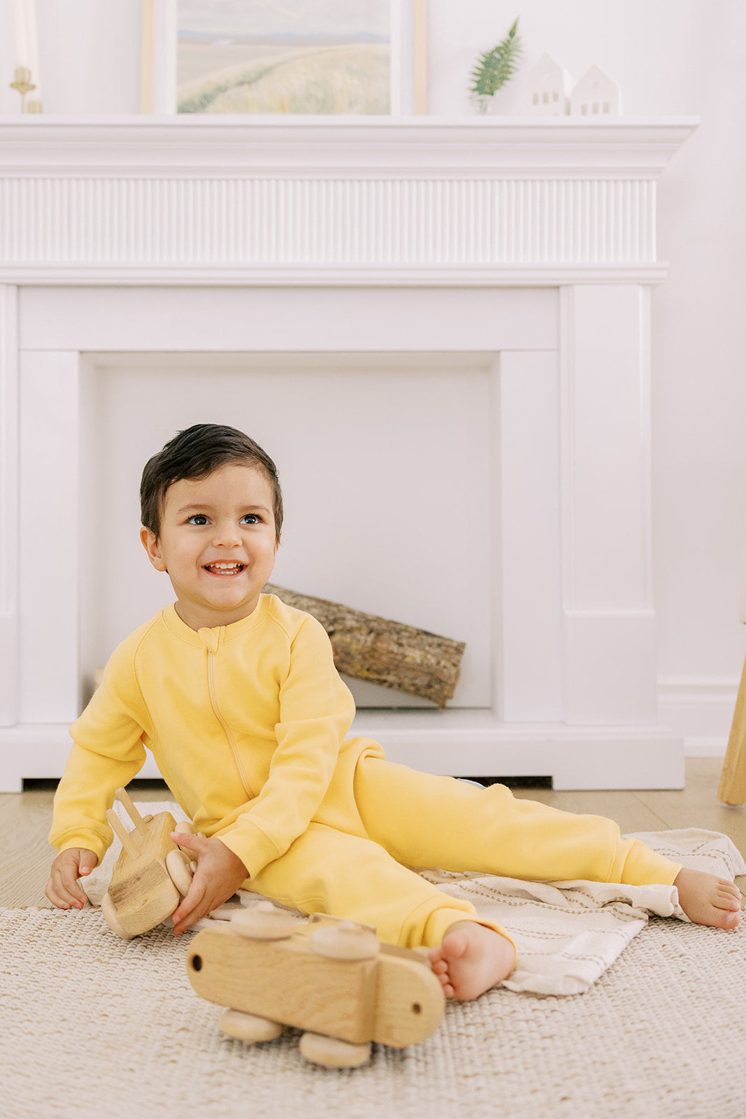 ORGANIC FLEECE ZIPPER ROMPER COTTON