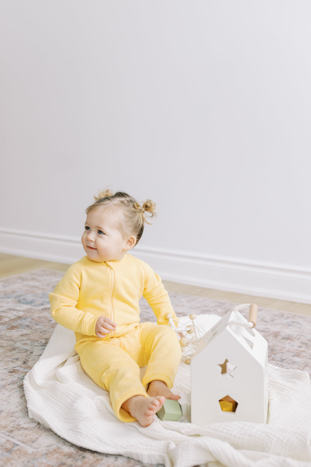 ORGANIC FLEECE ZIPPER ROMPER COTTON